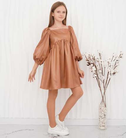 Платье 23-29 (36*42) под кожу коричневый